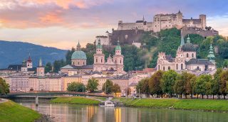 Salcburg grad u Austriji.